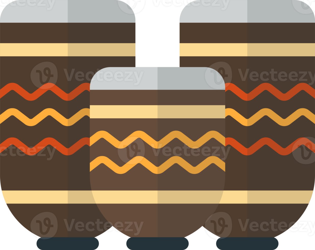 tribal drum illustration in minimal style png