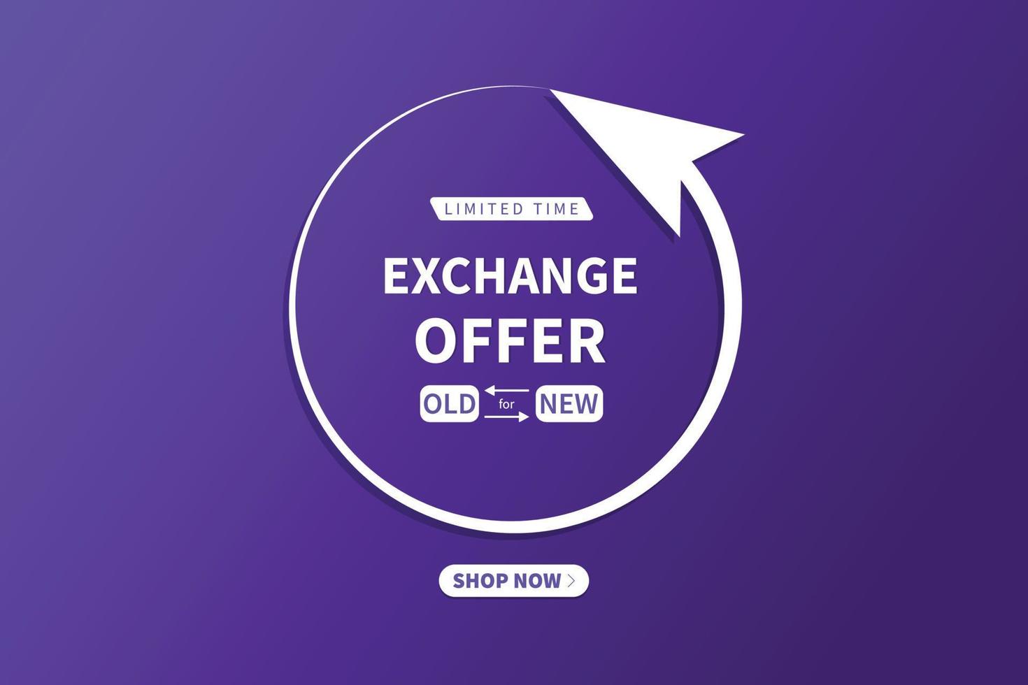 Exchange offer vector creative background design. 17180954 Vector Art