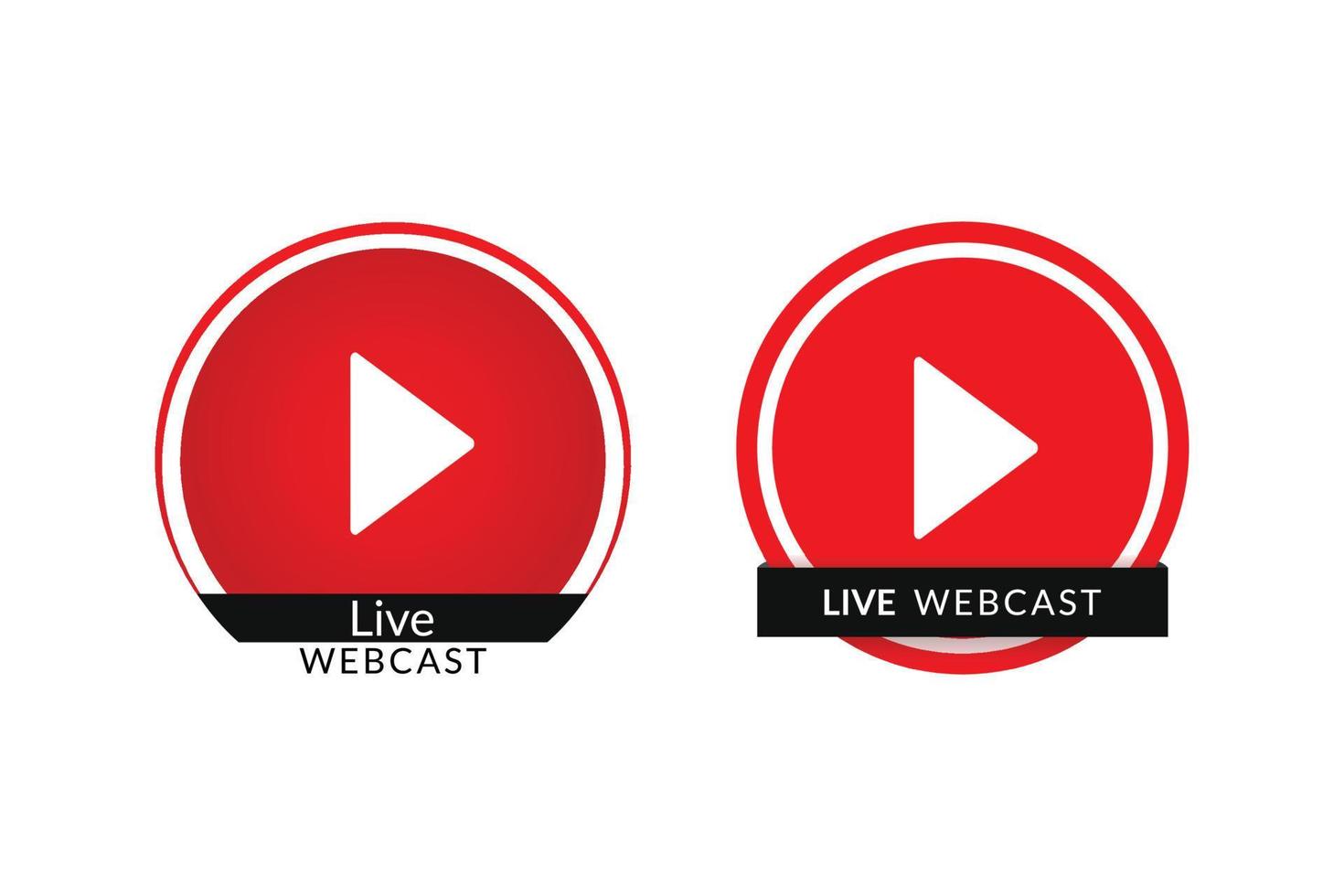 Live Webcast Vector element design.