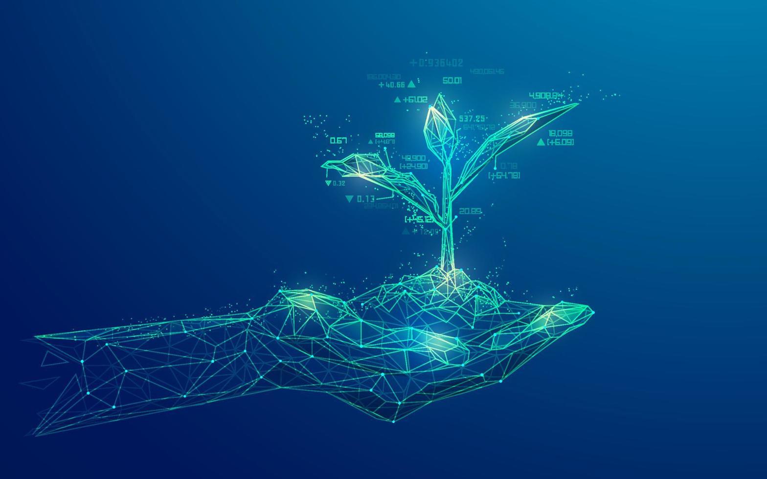 polygon plant concepts vector