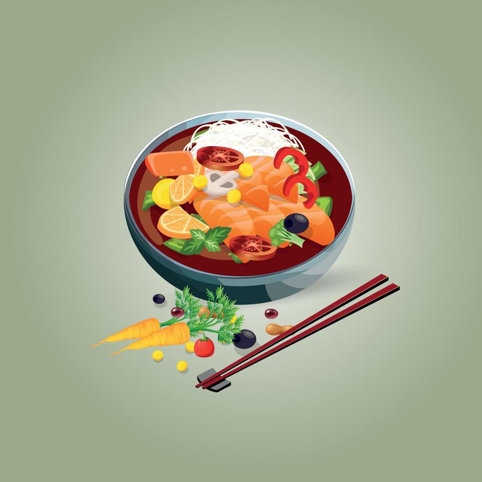 Healthy food and traditional restaurants, cooking, menu, vector illustration