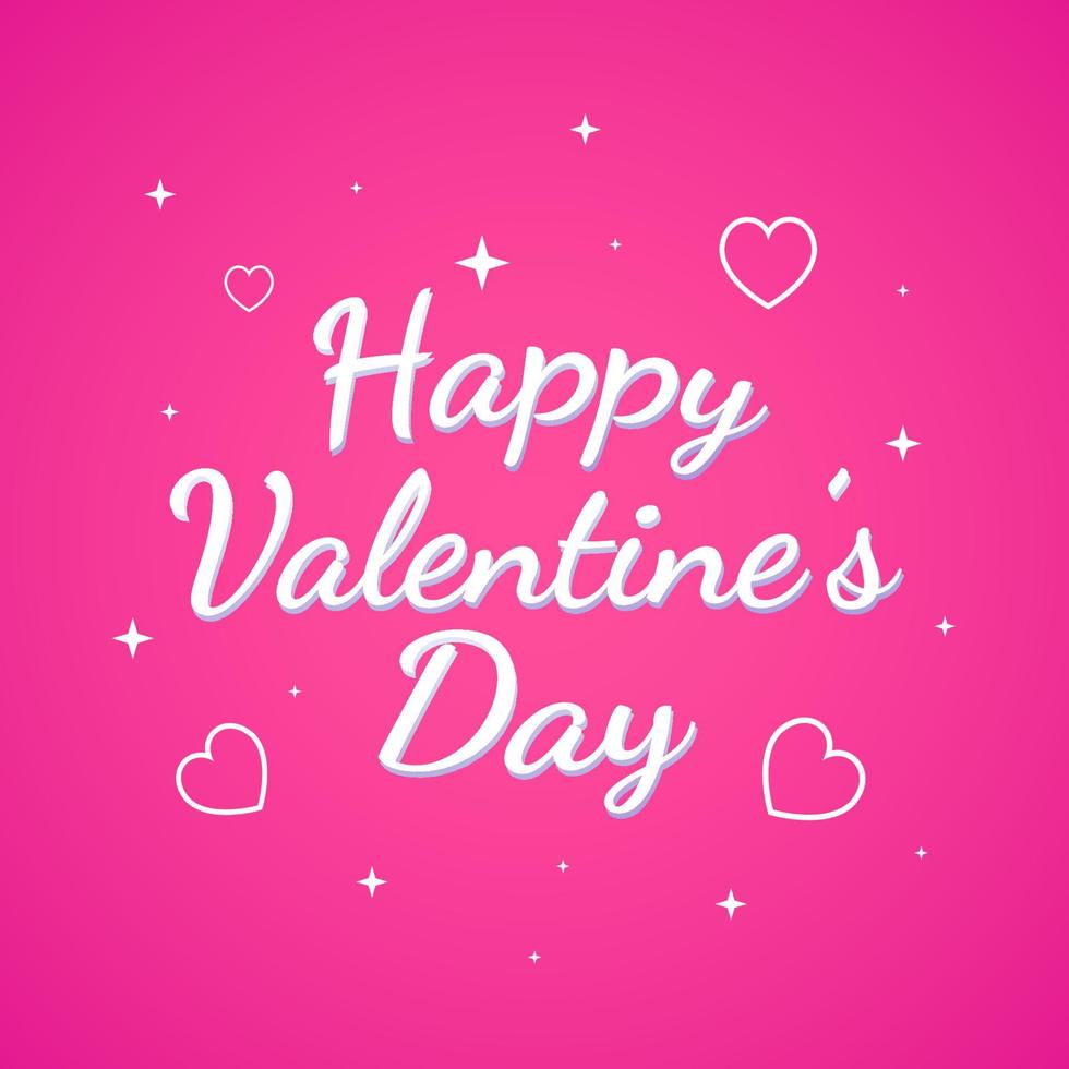 Valentine's day card design template with editable text style effect. EPS vector file