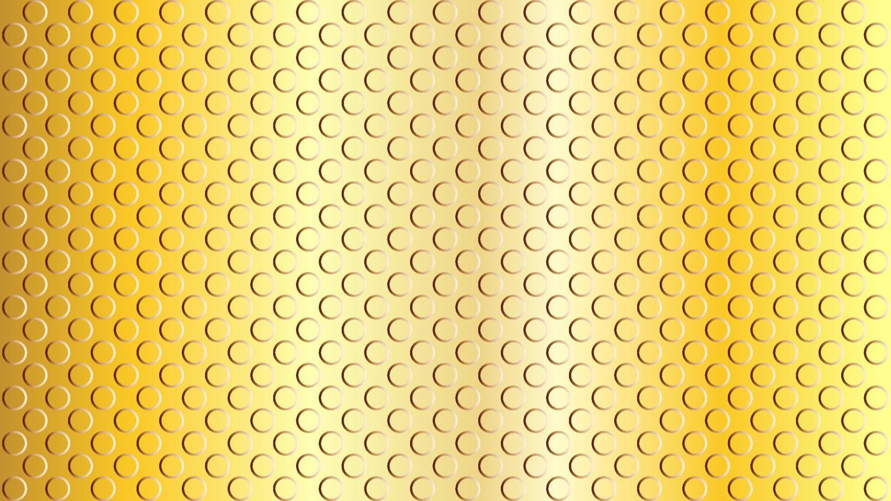 textura plana de puntos dorados en relieve. plantilla de diseño de fondo abstracto. interpretación realista. patrón sin costuras de pelota de golf. vector