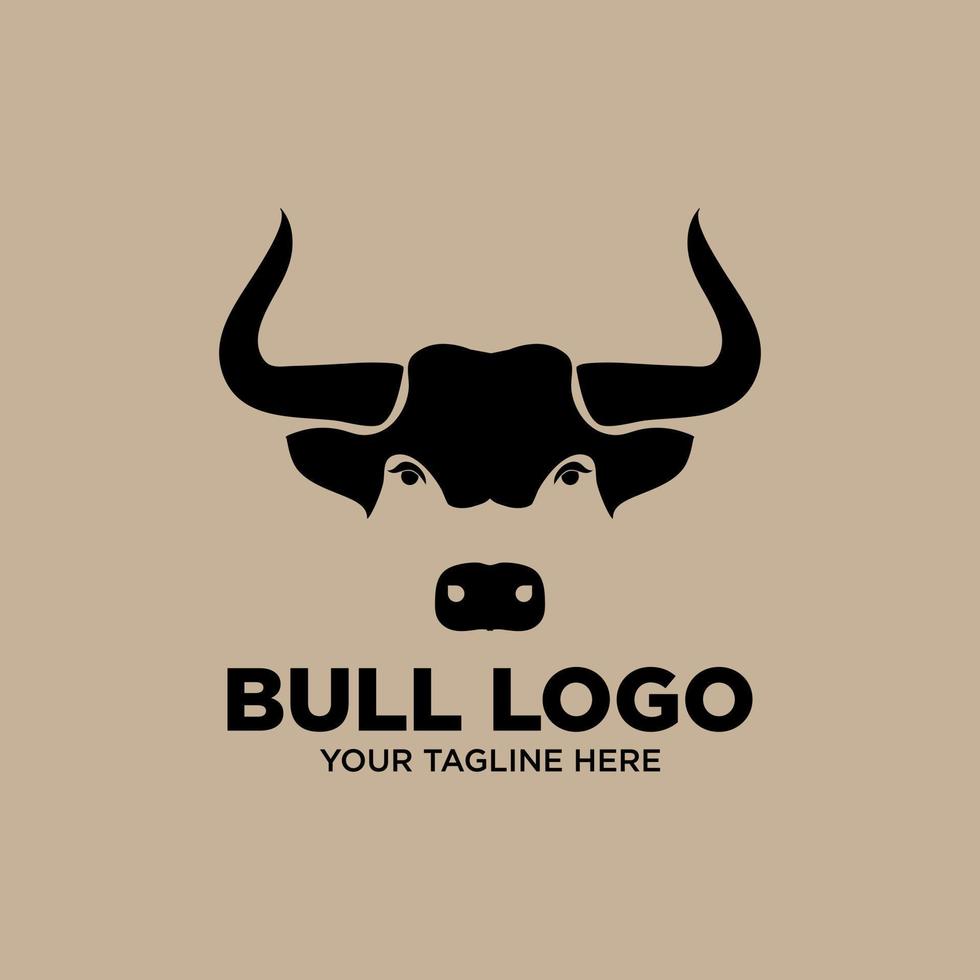 Bull, Cow, Angus Head Icon Logo Template vector