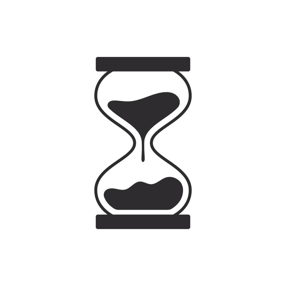 Hourglass Icon. Time Symbol. Sandglass logo. Clock Sign or timer. Isolated Transparent icon. Vector images