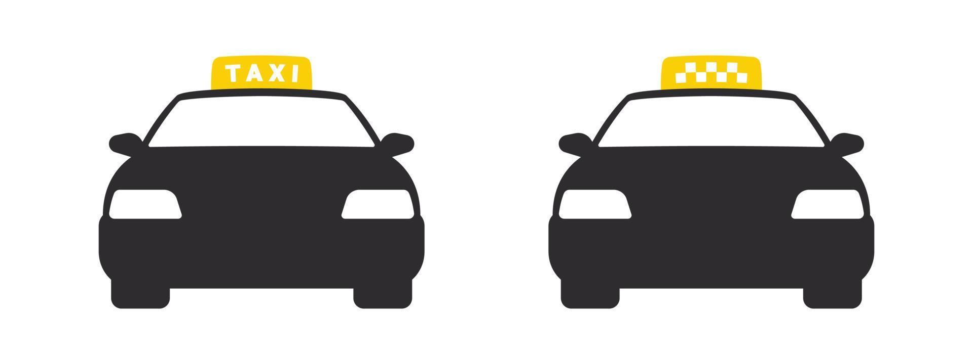 Taxi cab. Taxi car. Taxi service elements icons. Round the clock service. Vector icons