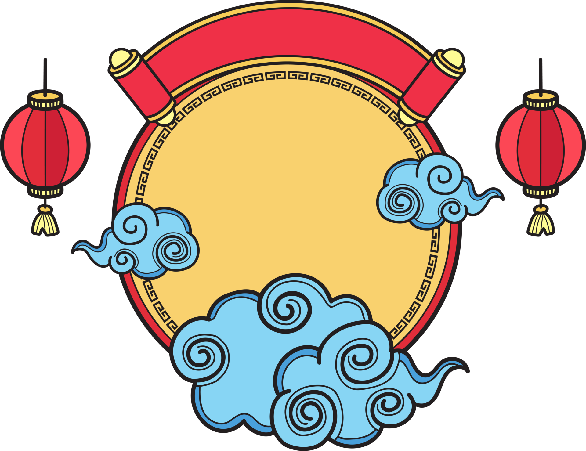 hand-drawn-chinese-circle-background-with-clouds-illustration-17182092-png
