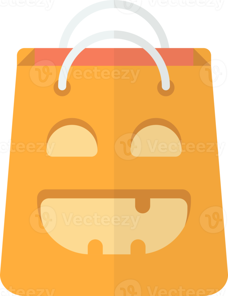 halloween shopping bags illustration in minimal style png