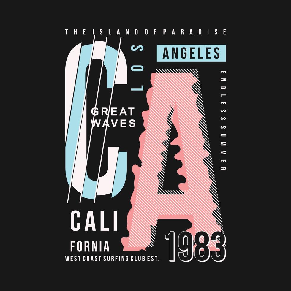 los angeles california abstract graphic typography vector