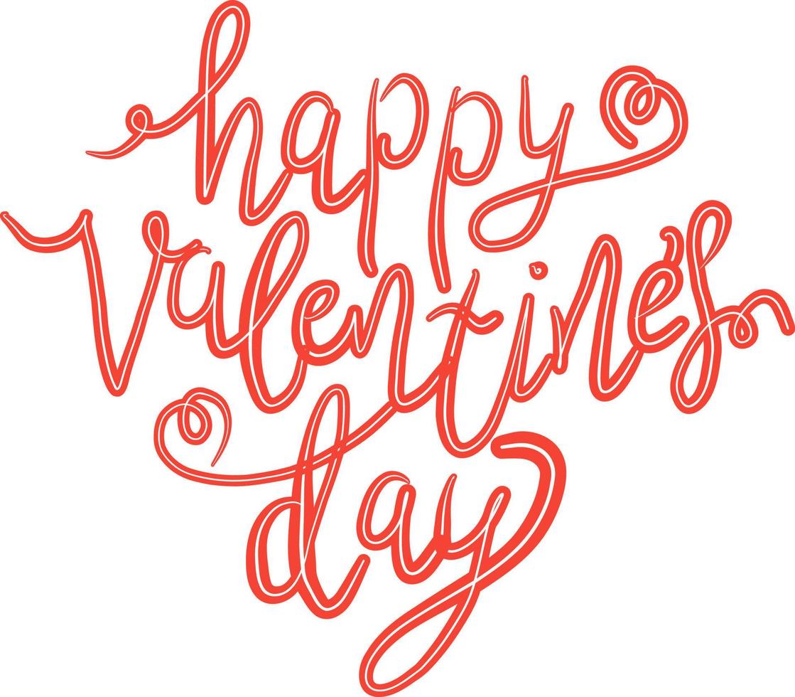 Lettering for Valentine's Day. vector