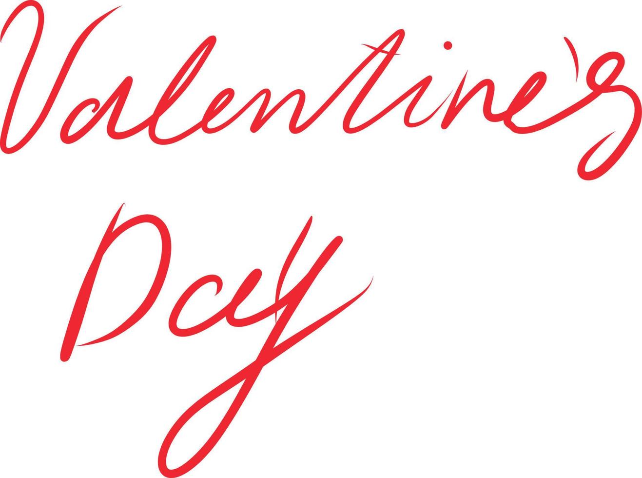 Lettering for Valentine's Day. vector