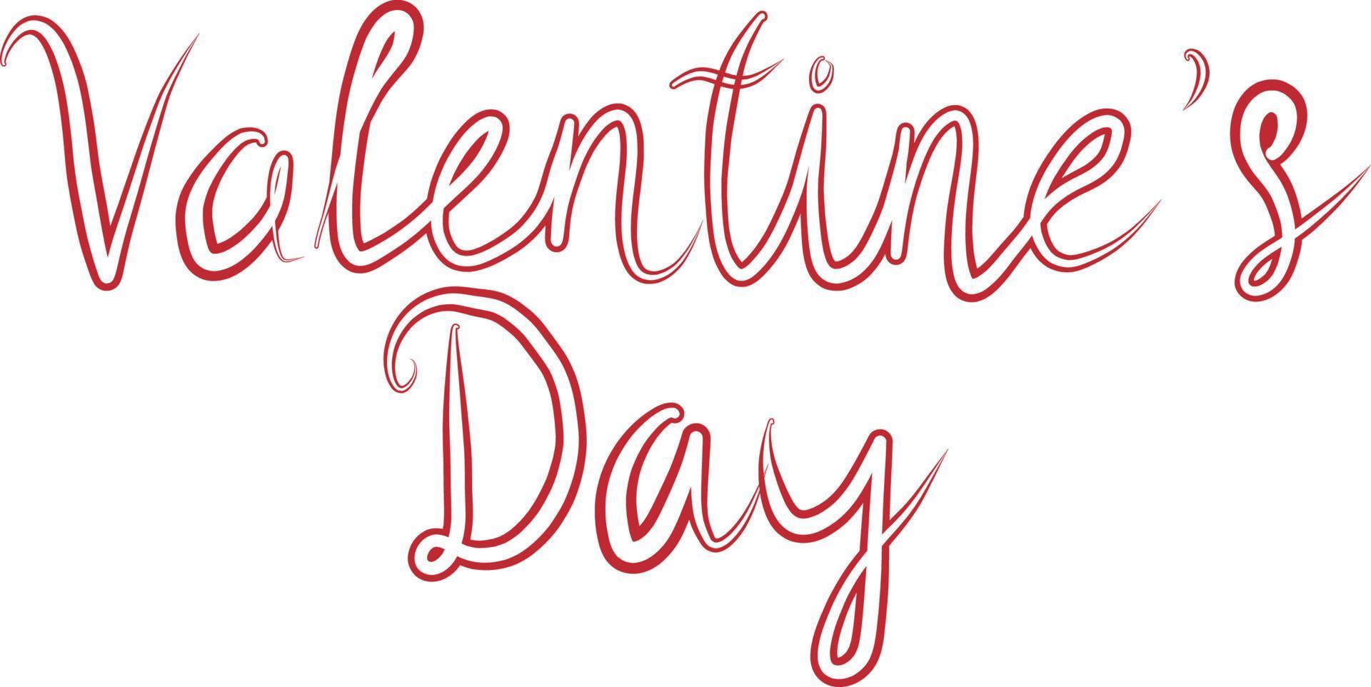 Lettering for Valentine's Day. vector