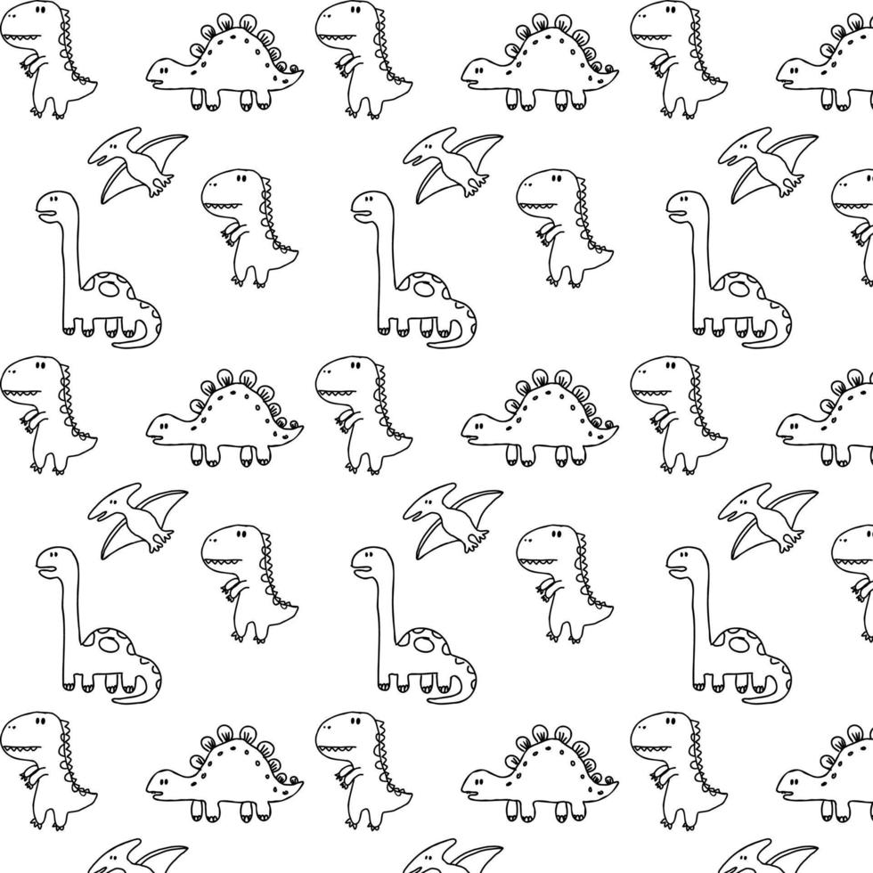 Background with dinosaurs. vector
