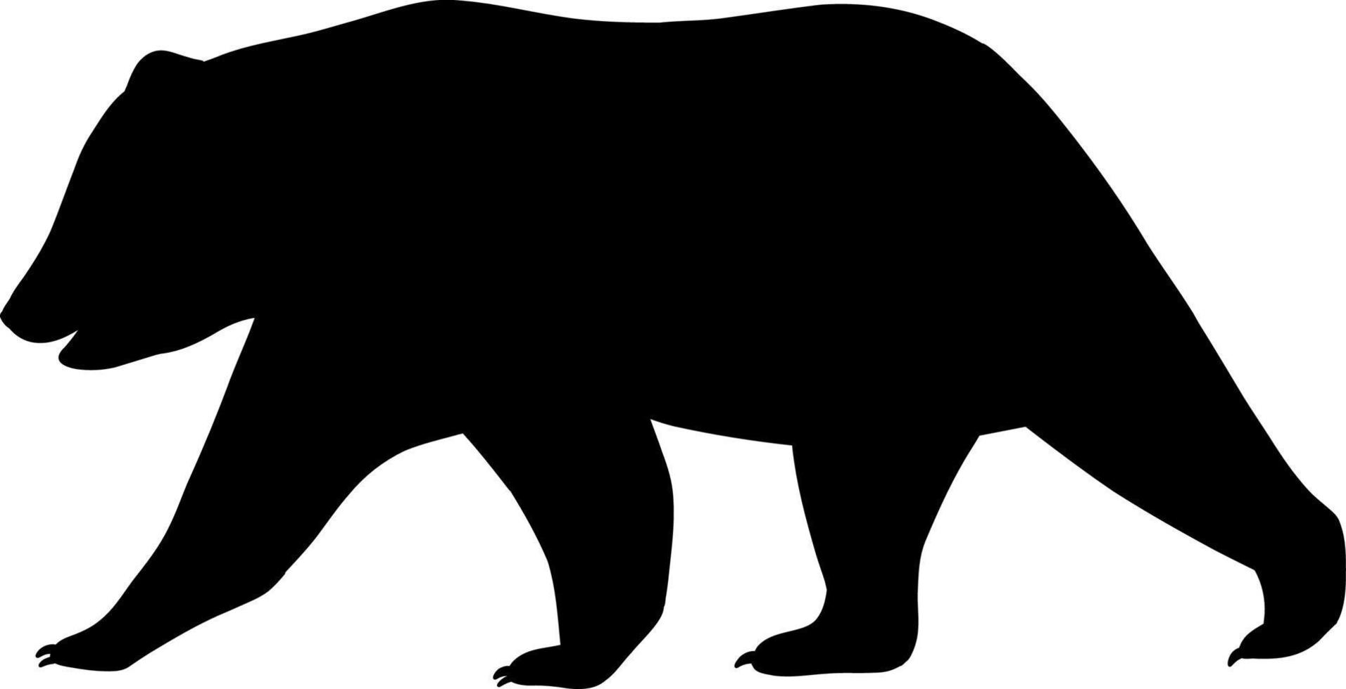oso silueta animal naturaleza. vector