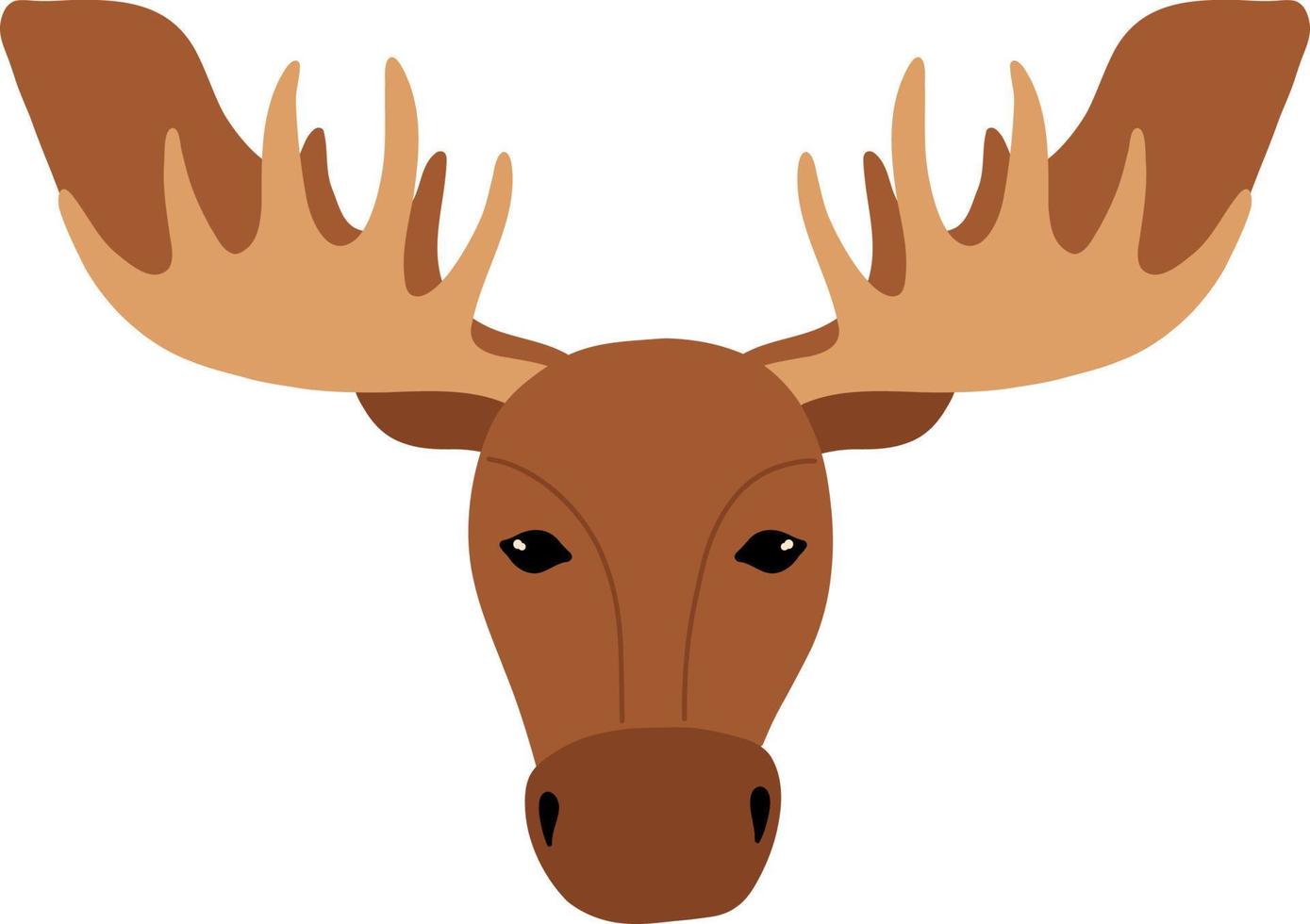 Deer head animal nature. vector