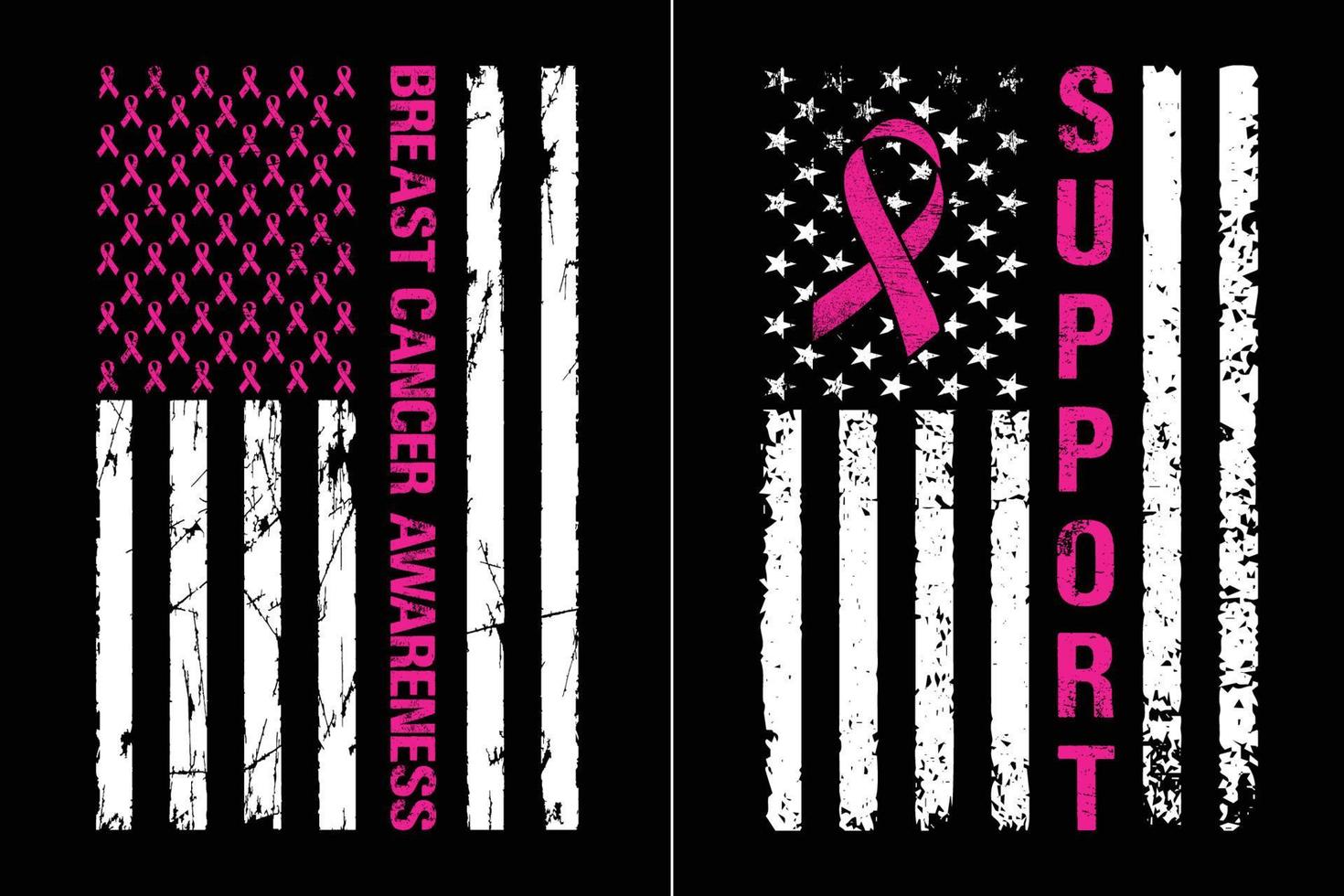 USA Flag Breast Cancer Awareness Design 17182373 Vector Art at Vecteezy