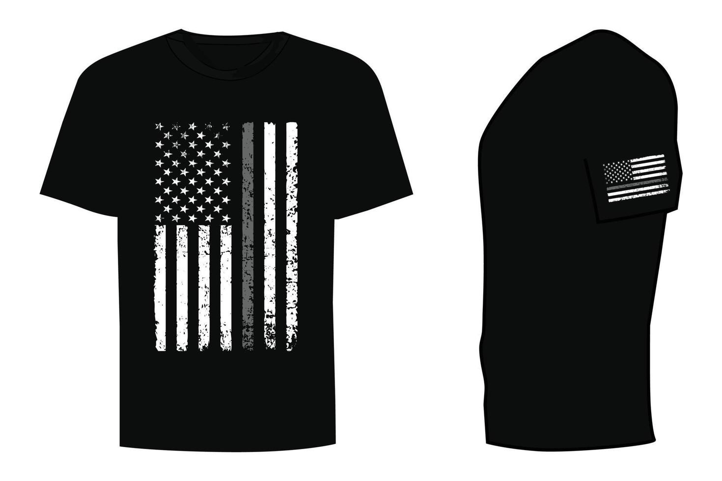 diseño de camiseta de línea gris delgada del día del patriota vector