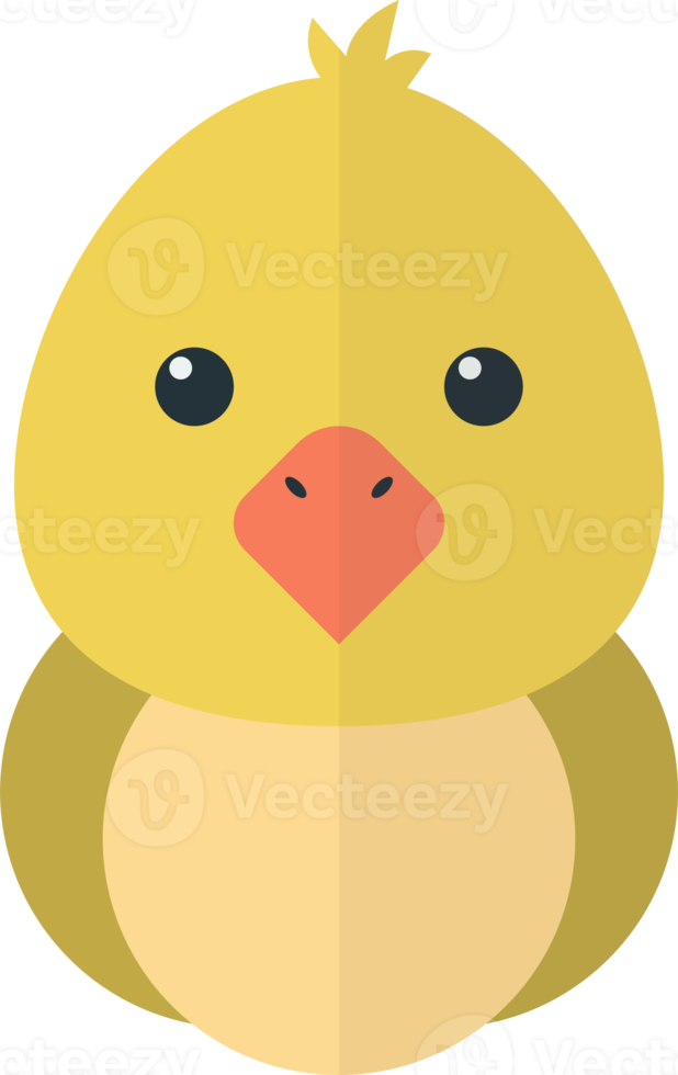 cute chick illustration in minimal style png