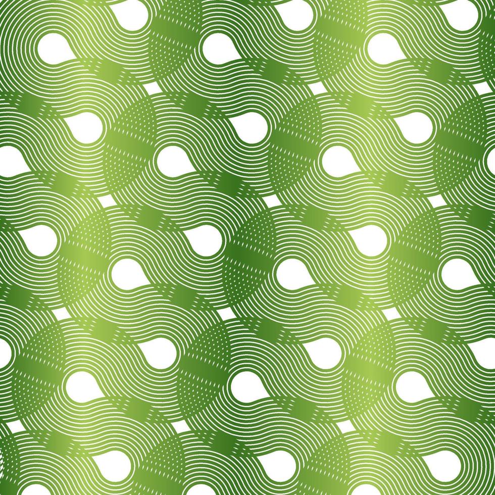 Vector Background with Green Geometric Rounded Striped Line.