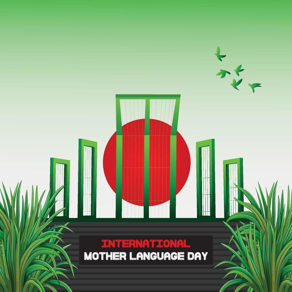 21st February international mother language day social media post design vector