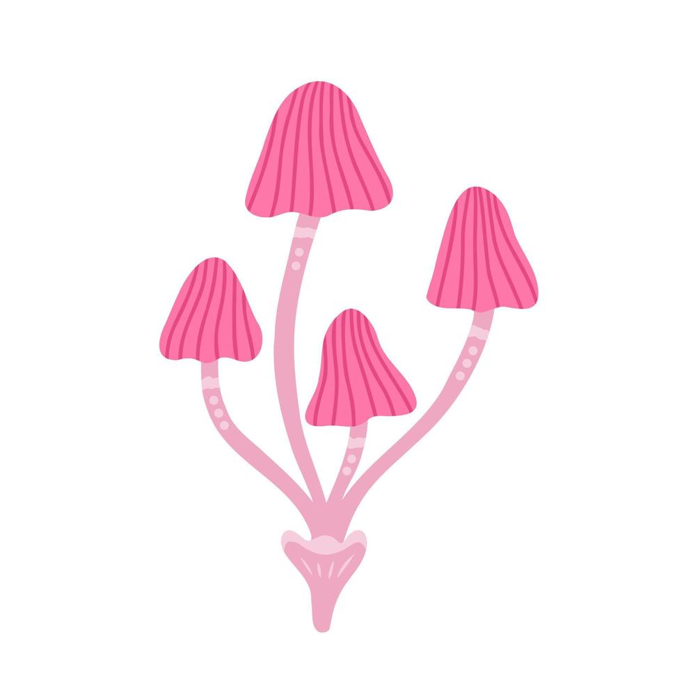 Mushroom pale toadstool, retro mushrooms. Illustration for backgrounds, covers and packaging. Image can be used for greeting cards, posters, stickers and textile. Isolated on white background. vector