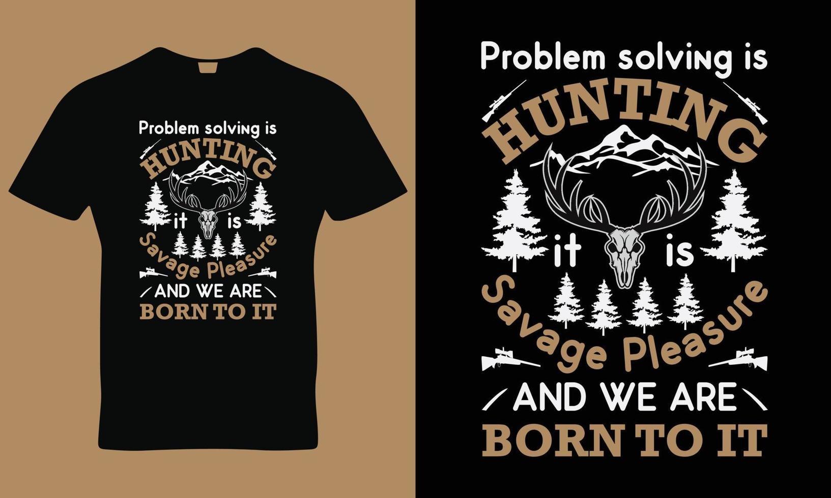 Hunting t-shirt design vector