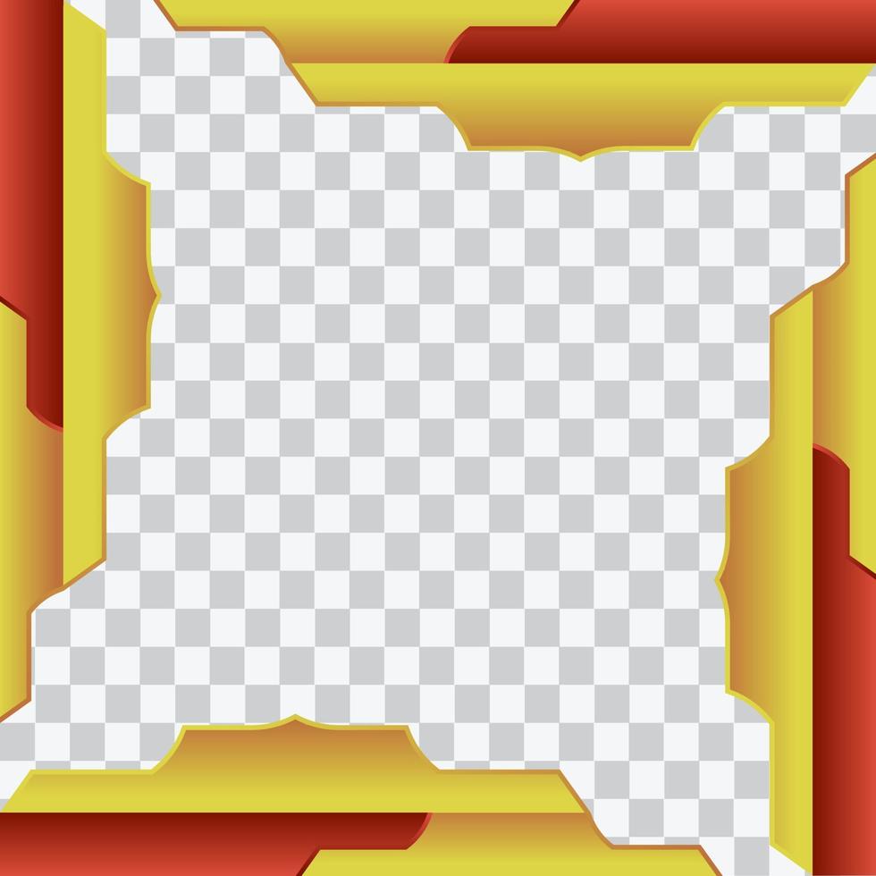 Template for games and technology in red and yellow frames. vector