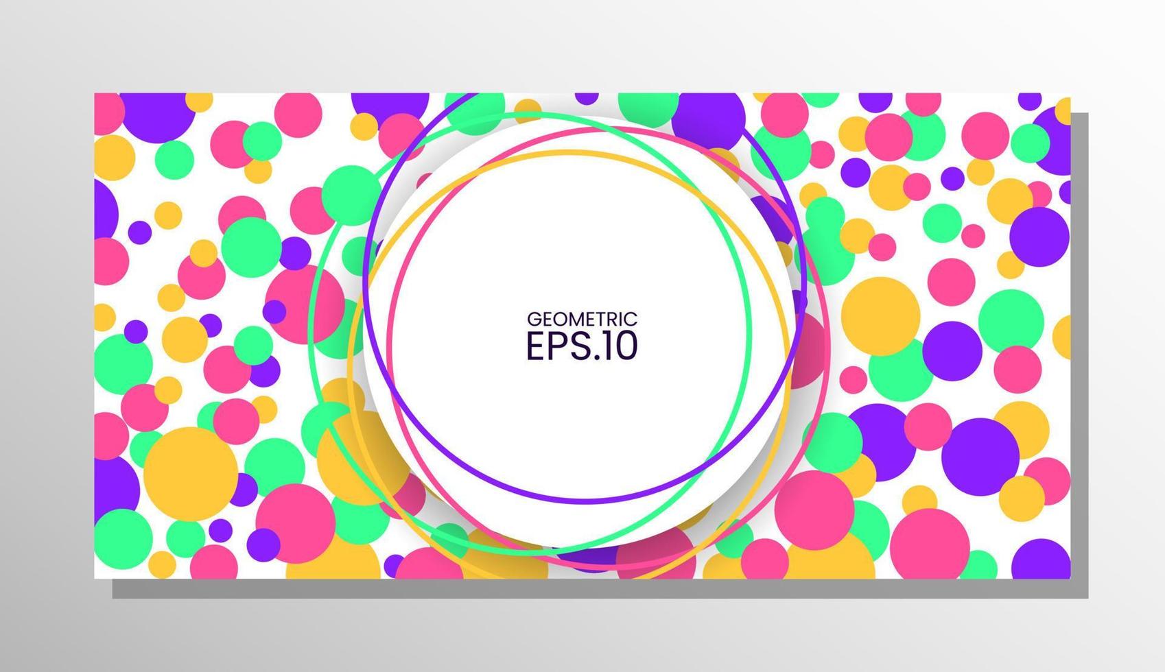 Geometric with circles. Beautiful colorful and circle shape for social media promotion design vector