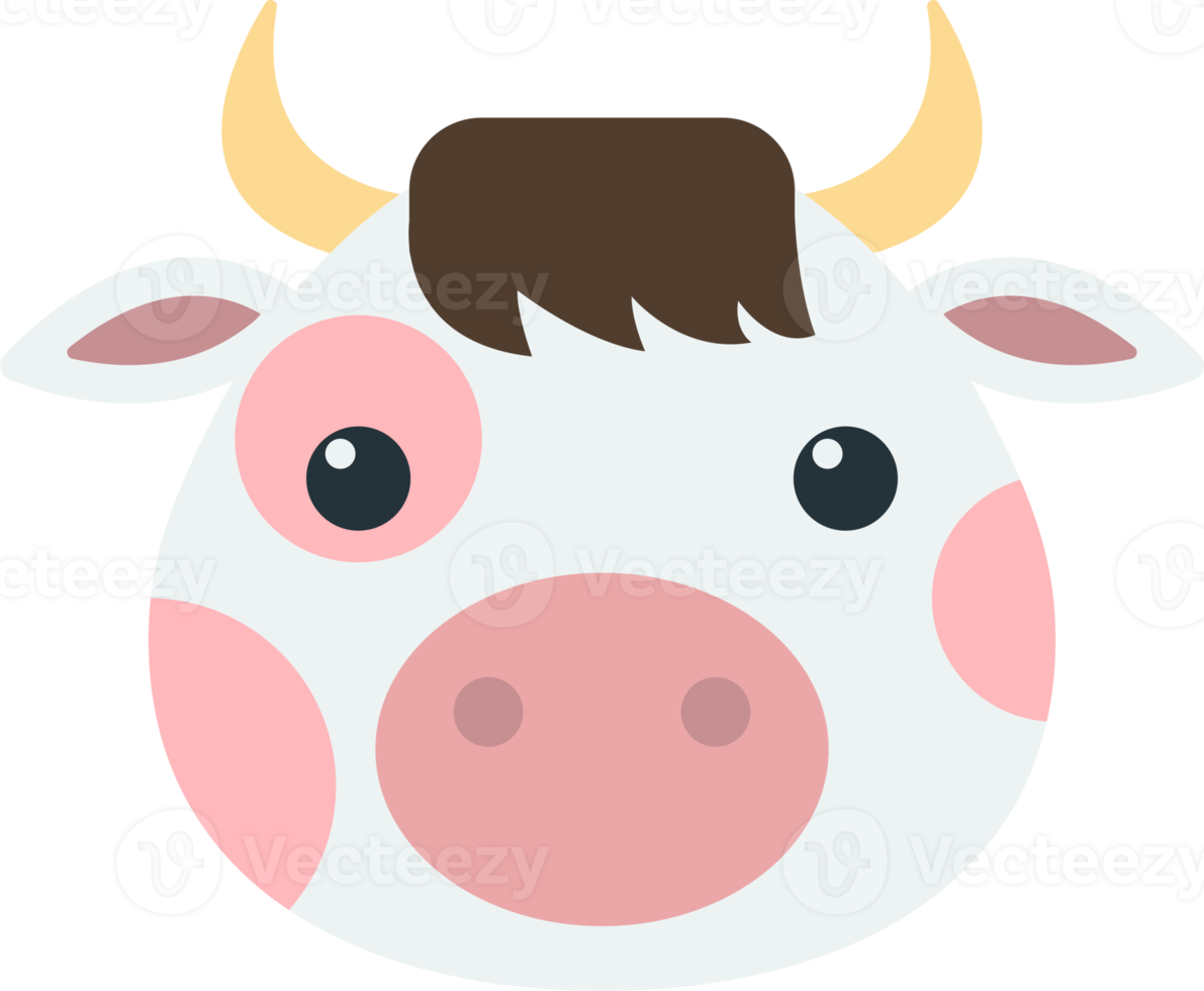 milk cow illustration in minimal style png