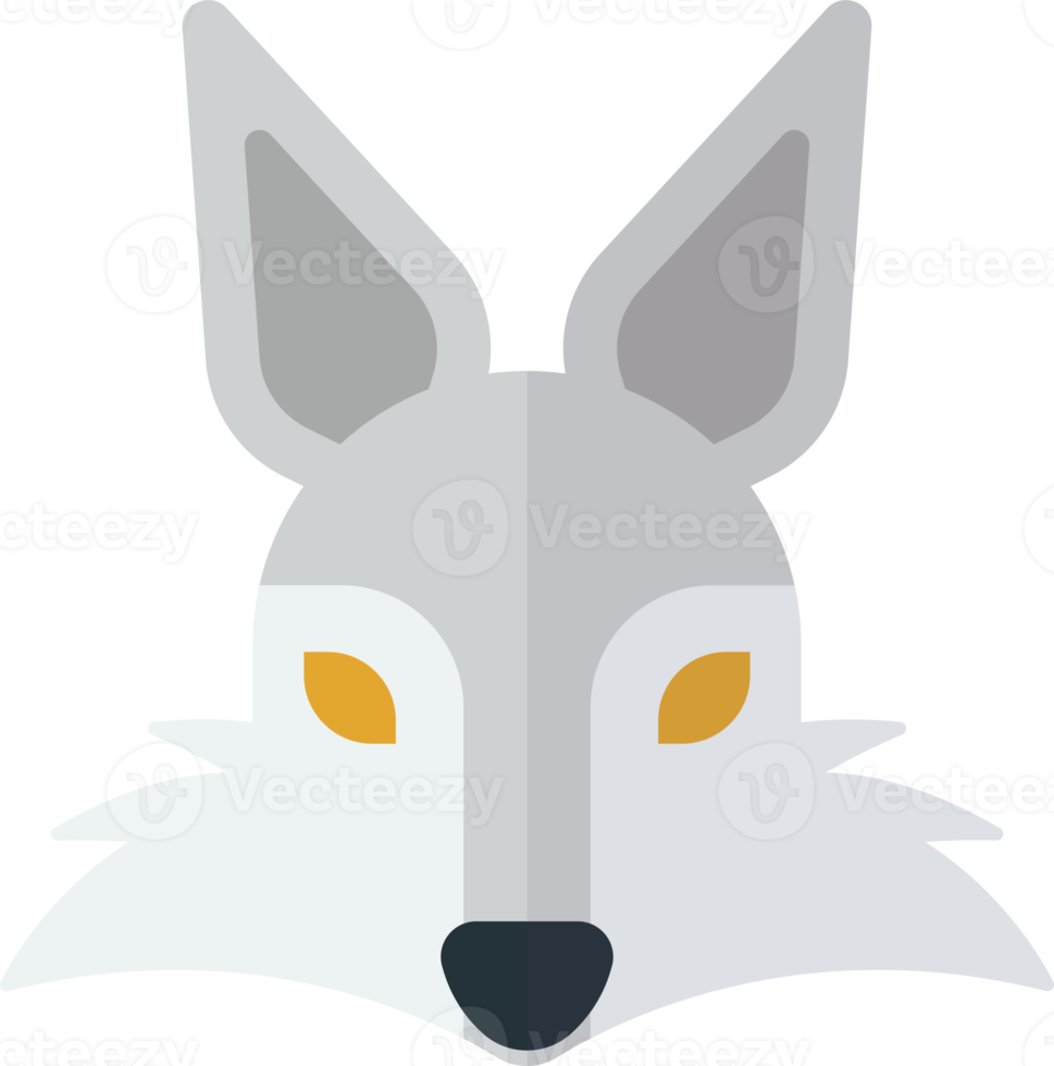 wolf illustration in minimal style png