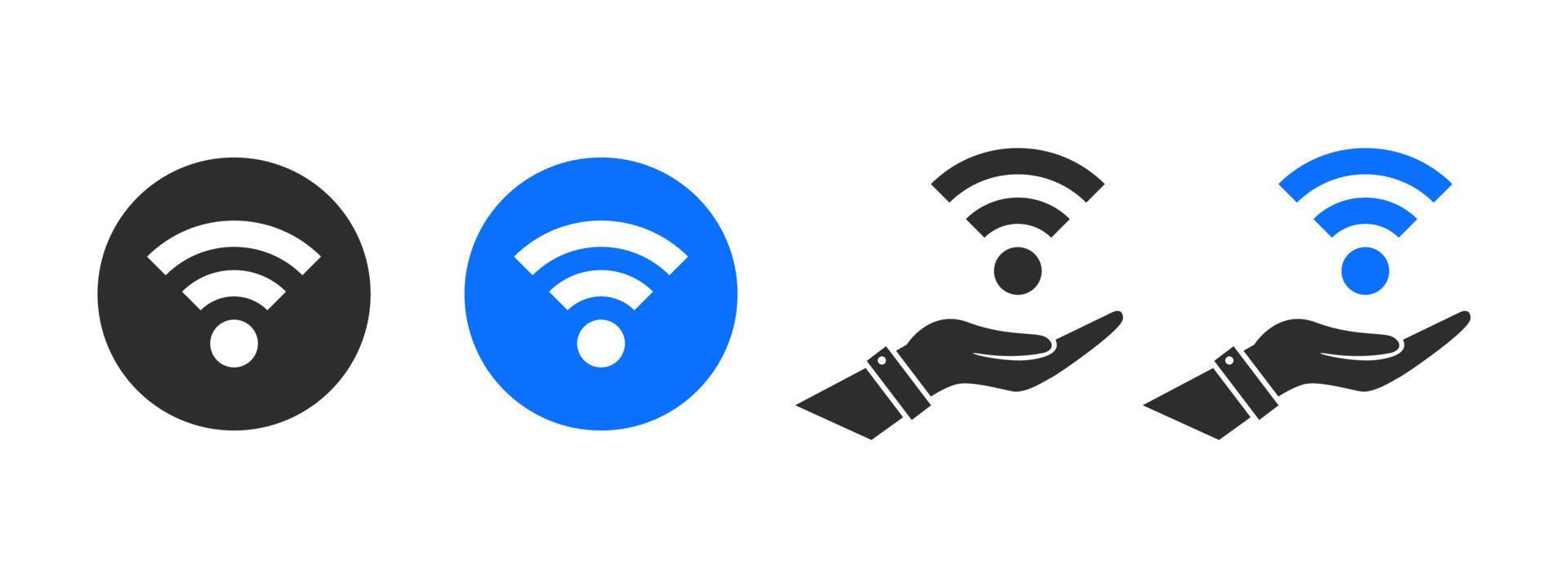 Wifi icons. Wireless icons and conceptual wifi icons. Connection and icon signal