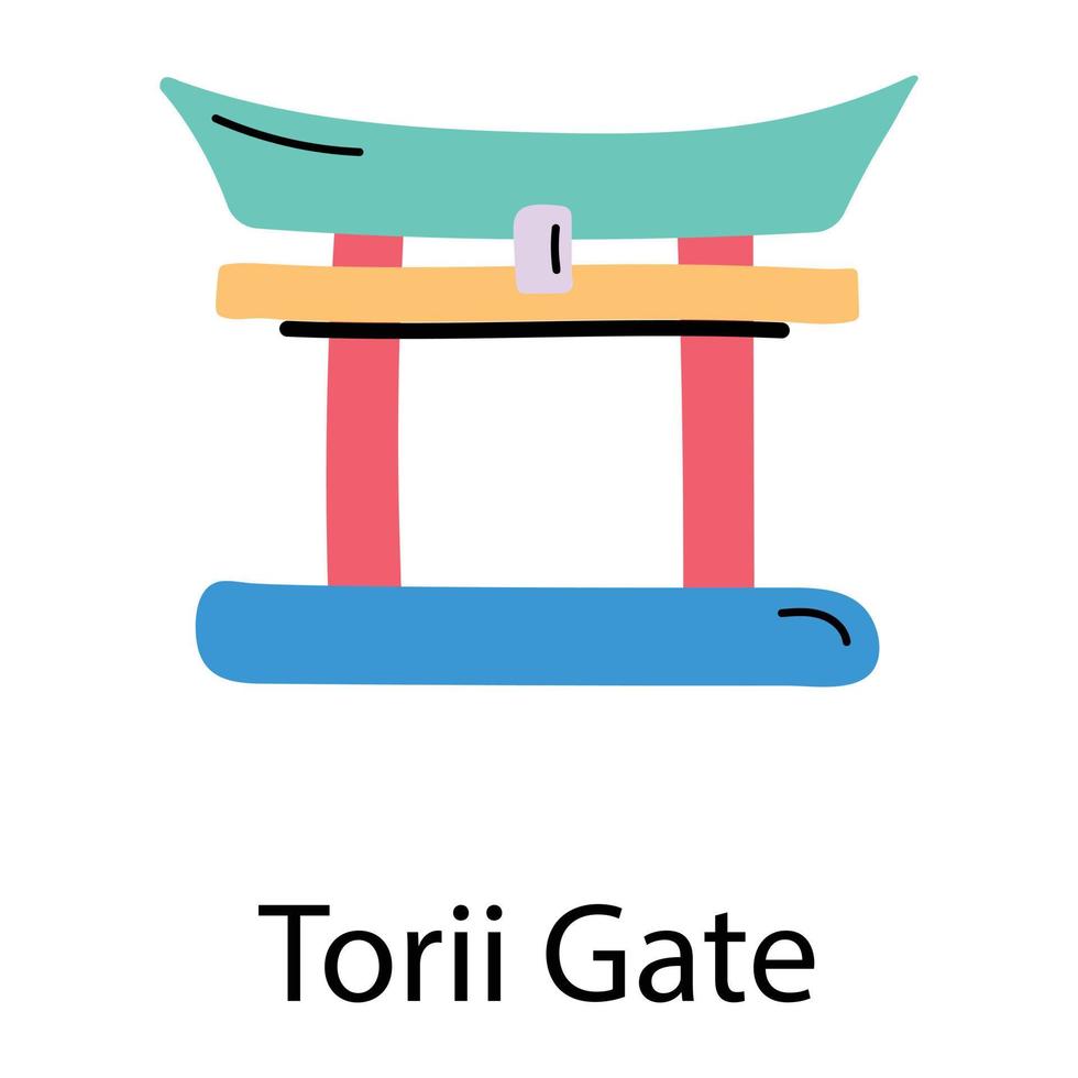 puerta torii de moda vector