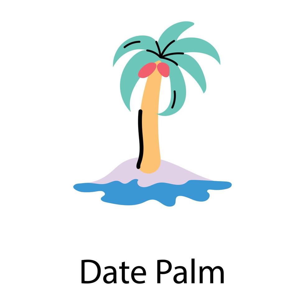 palmera datilera de moda vector