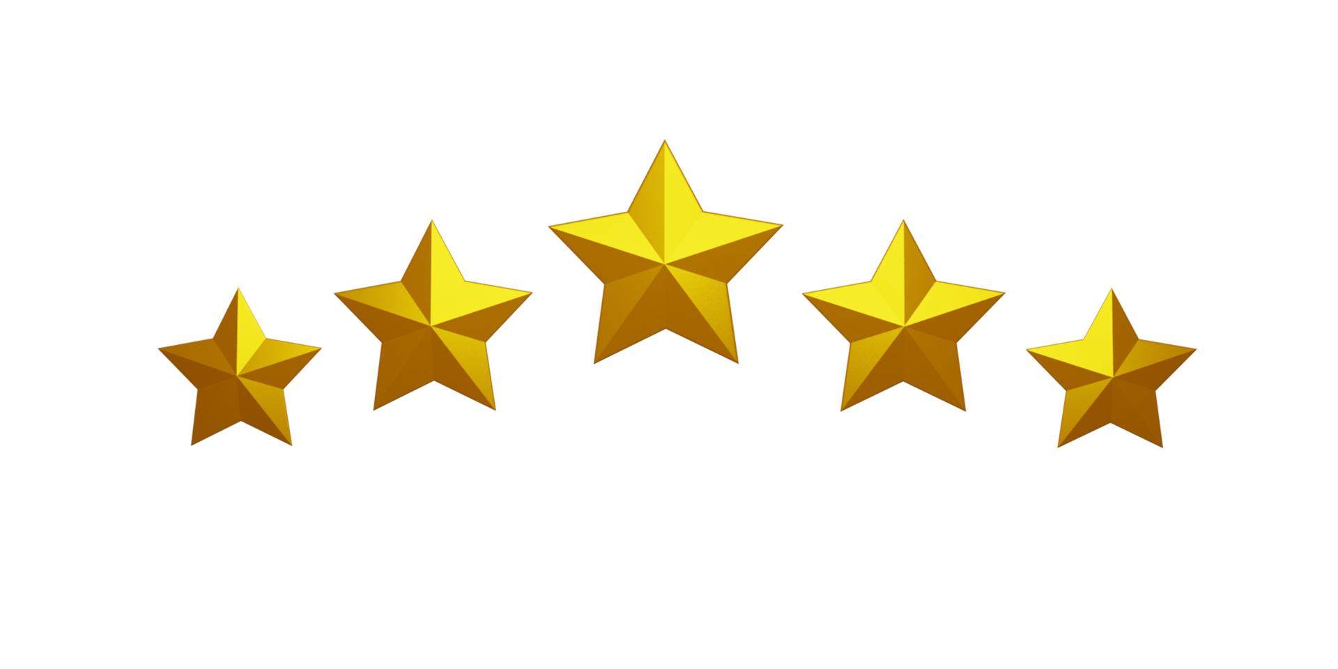5 yellow star 3d rendering 17182805 PNG