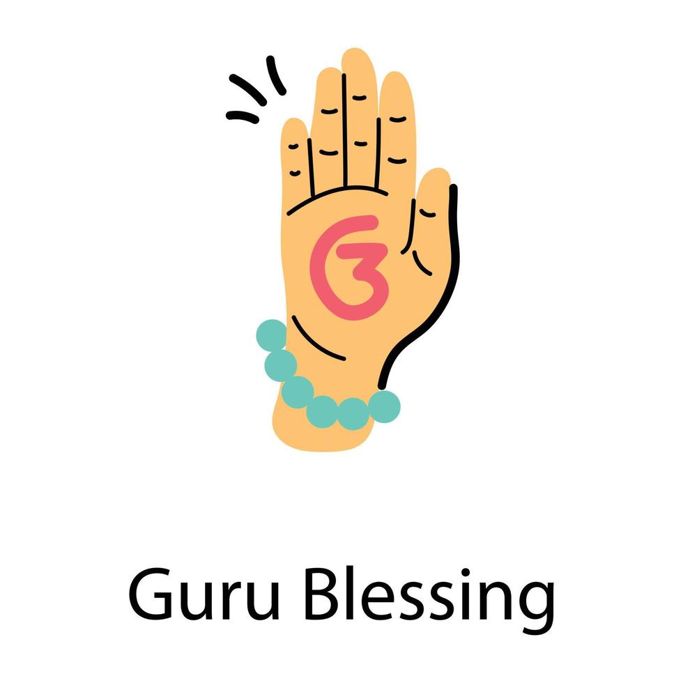 Trendy Guru Blessing vector