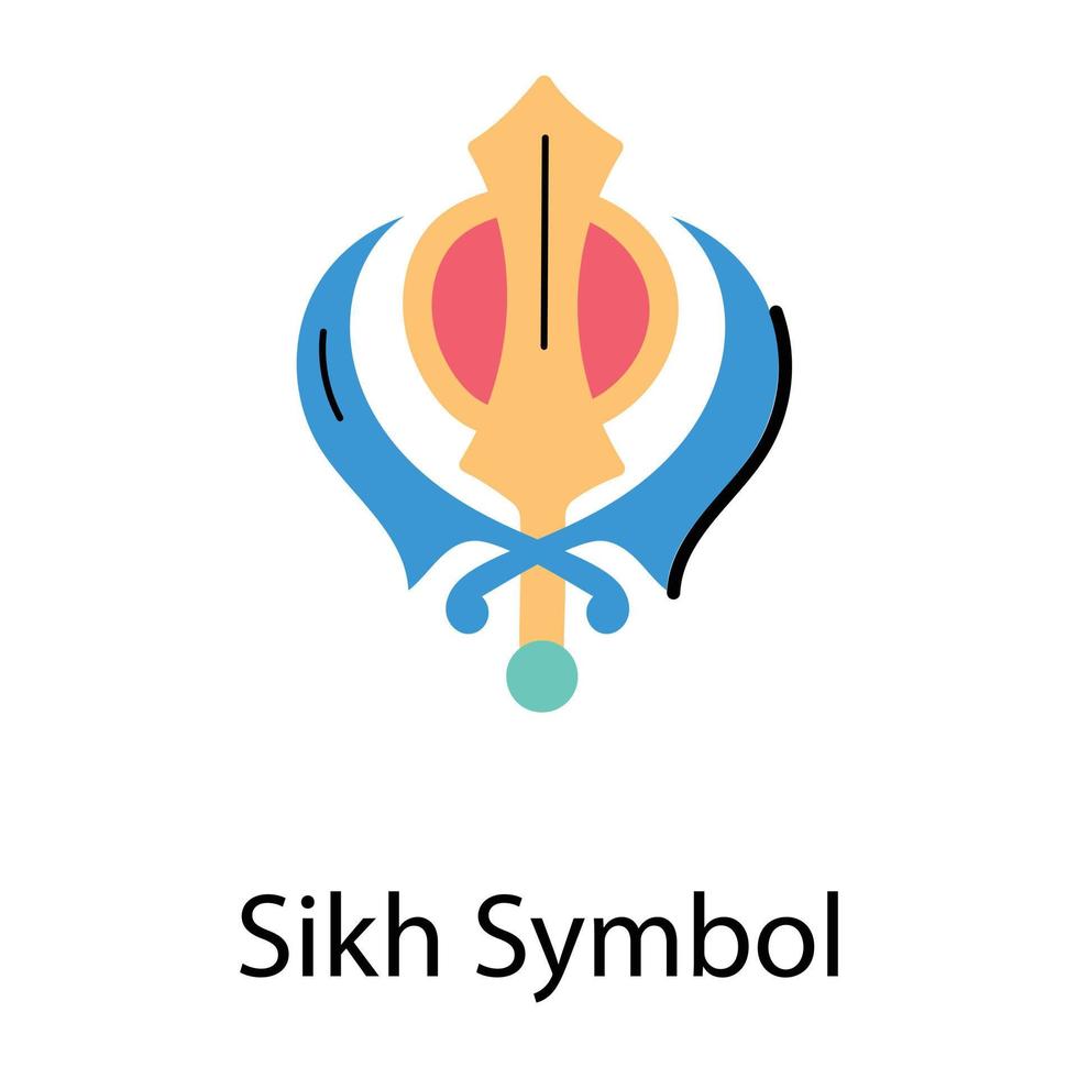 Trendy Sikh Symbol vector