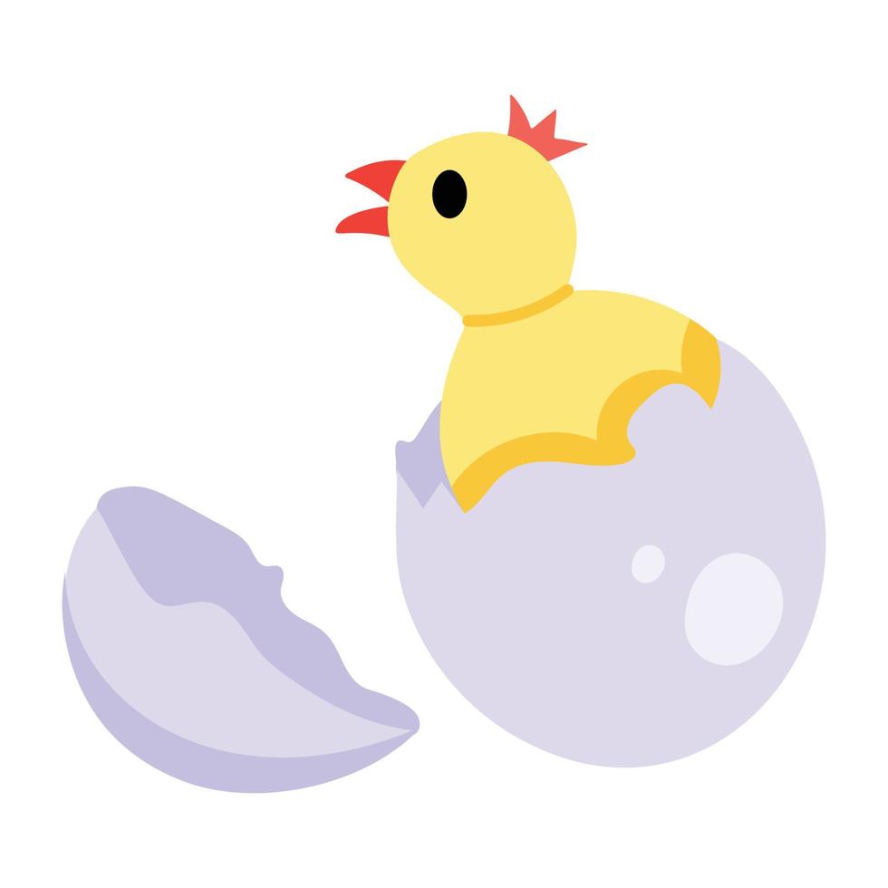 Trendy Egg Hatching vector