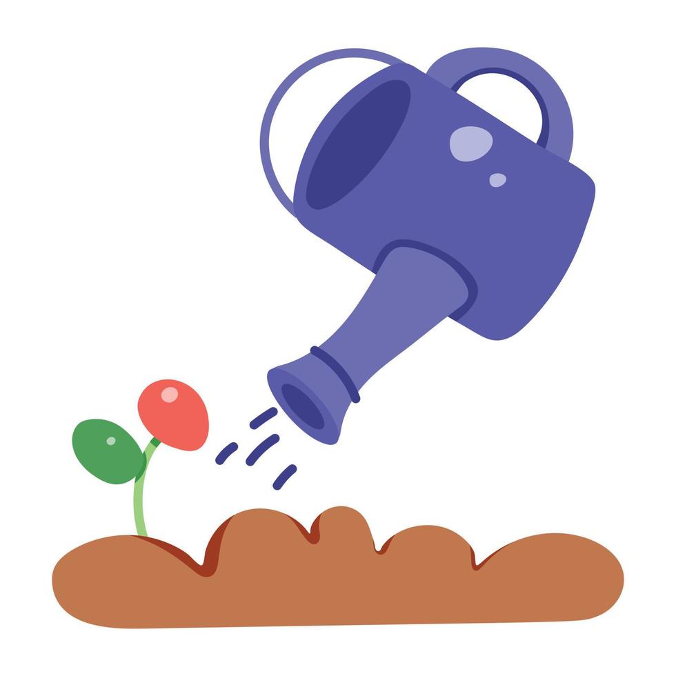 Trendy Watering Can vector