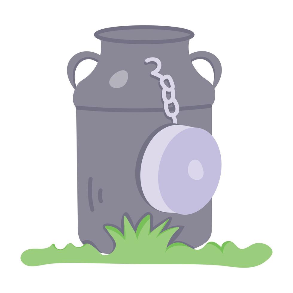 Trendy Milk Can vector