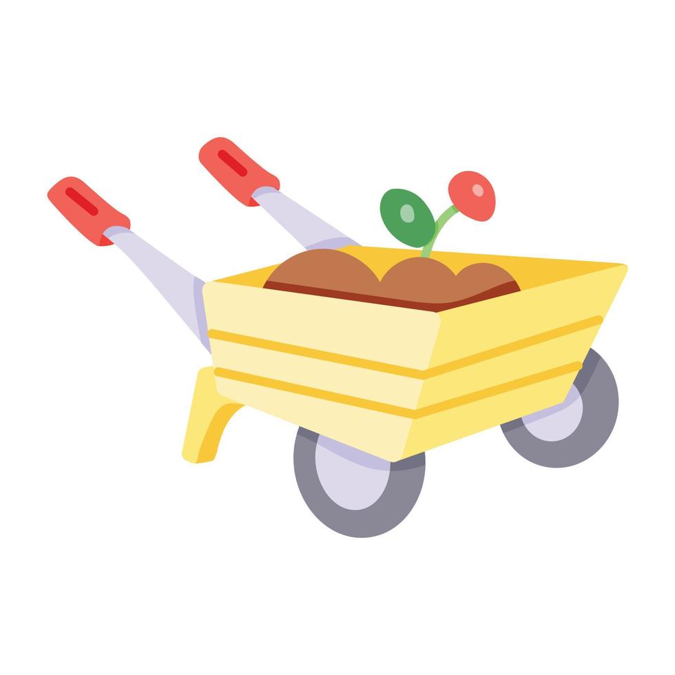 Trendy Handbarrow Concepts vector