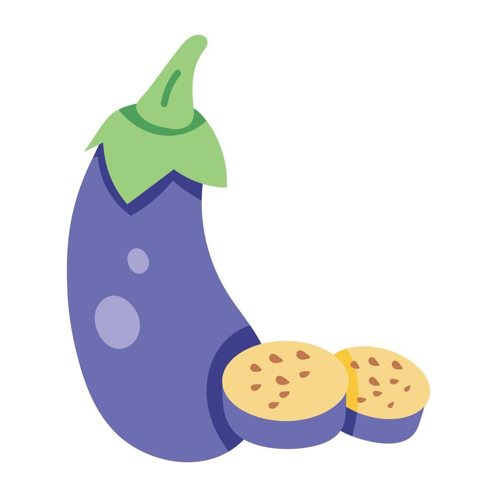 Trendy Eggplant Concepts vector