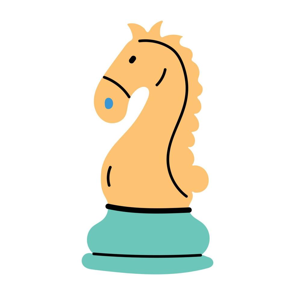 Trendy Chess Knight vector