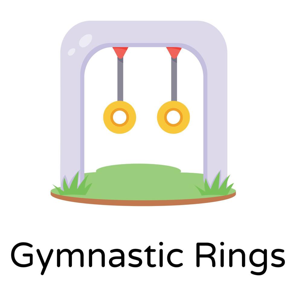 Trendy Gymnastic Rings vector