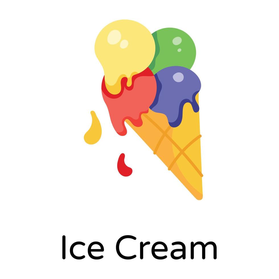 Trendy Ice Cream vector