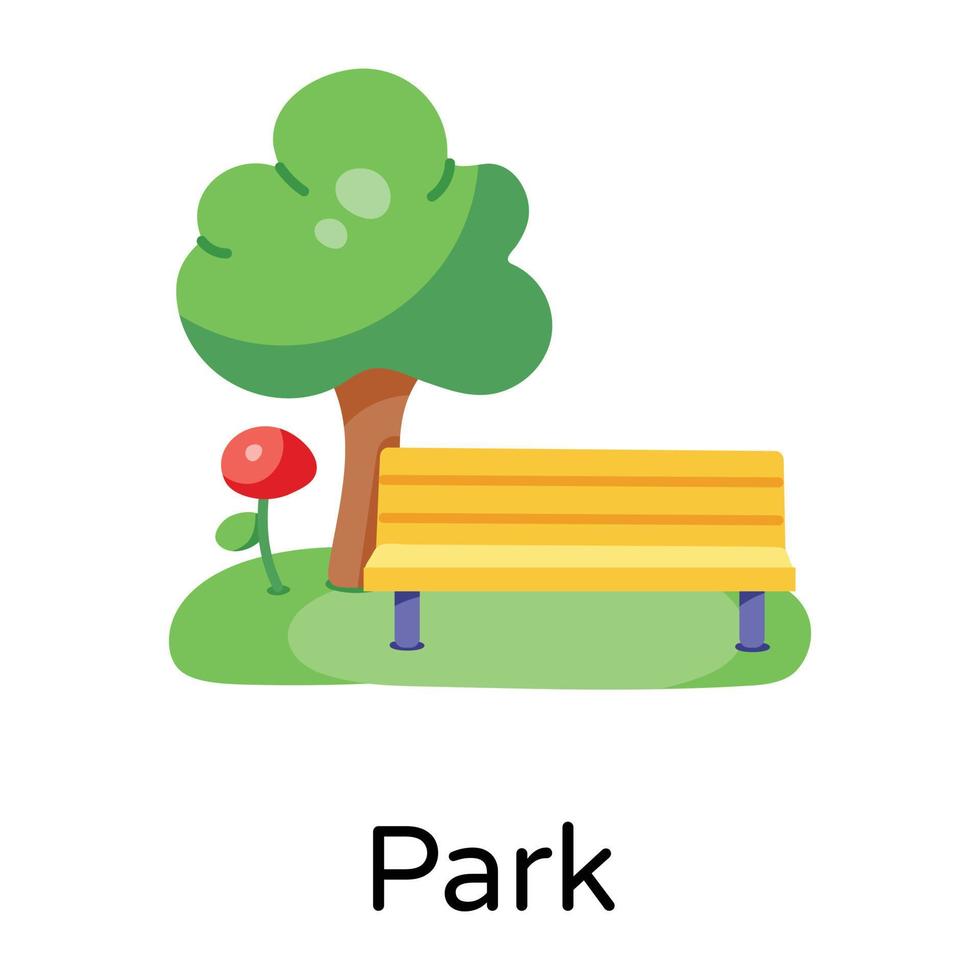 Trendy Park Concepts vector
