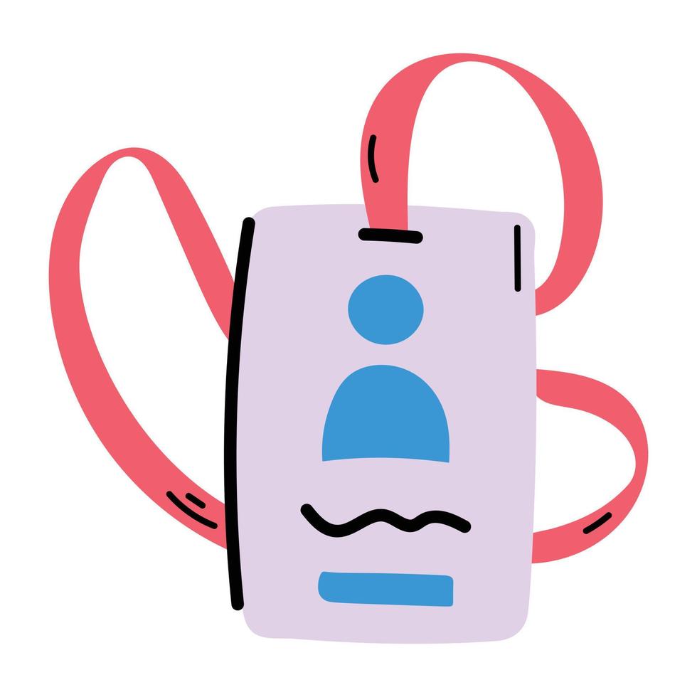 Trendy Id Card vector