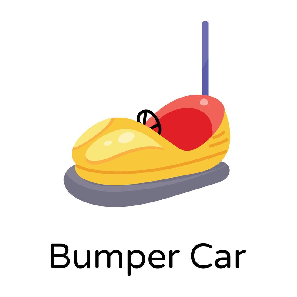 Trendy Bumper Car vector