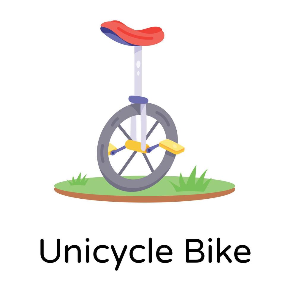 Trendy Unicycle Bike vector