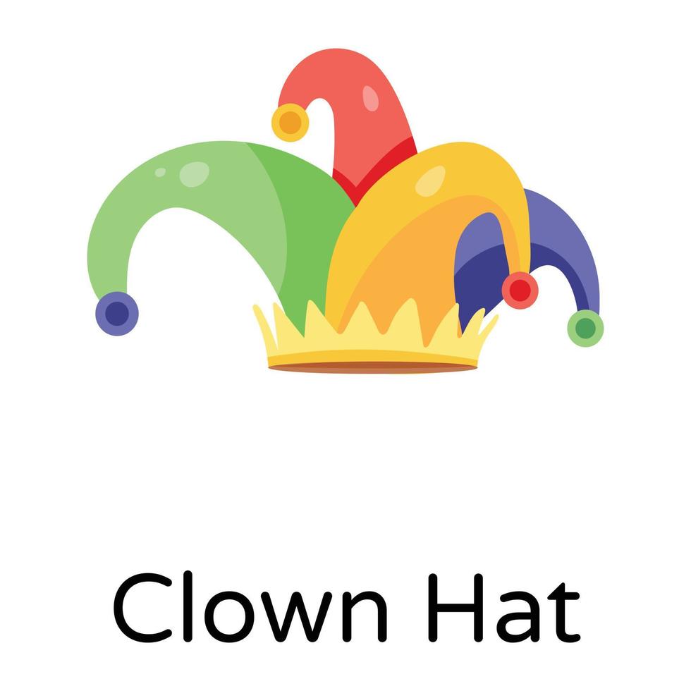 Trendy Clown Hat vector