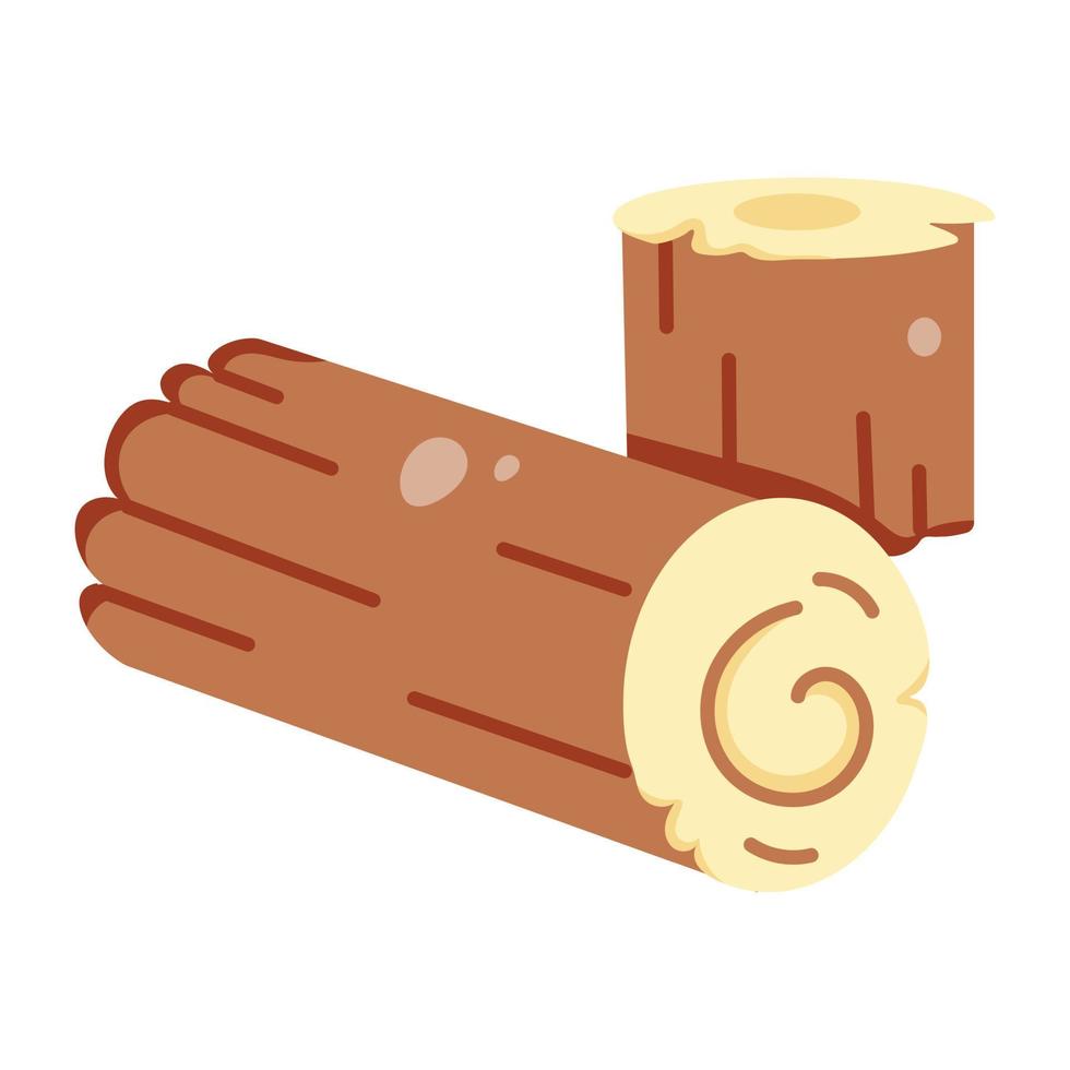 Trendy Wood Logs vector